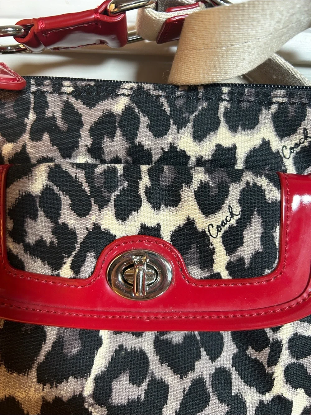 Coach Ocelot Print Swingpack Crossbody Bag